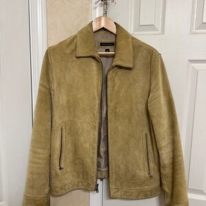 Banana Republic 100%  leather Tan Suede Jacket